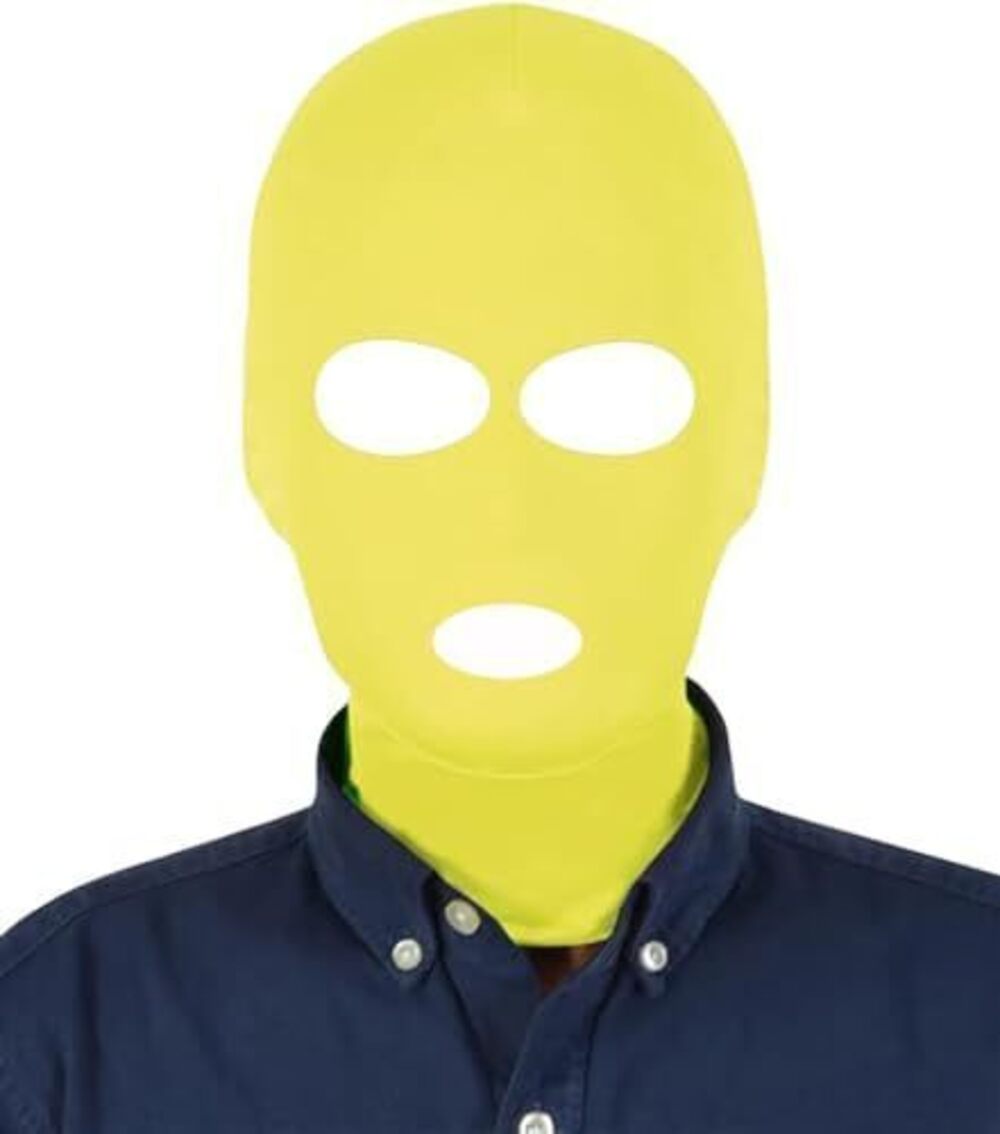 7194 Unisex 3 Hole Full Face Mask Cover Elastic Breathable Zentai Hood
